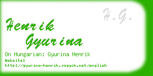 henrik gyurina business card